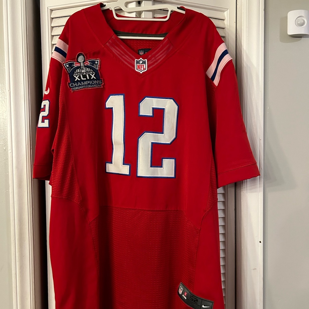 Men's Red NFL Football Jersey #12 - Nike